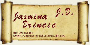 Jasmina Drinčić vizit kartica